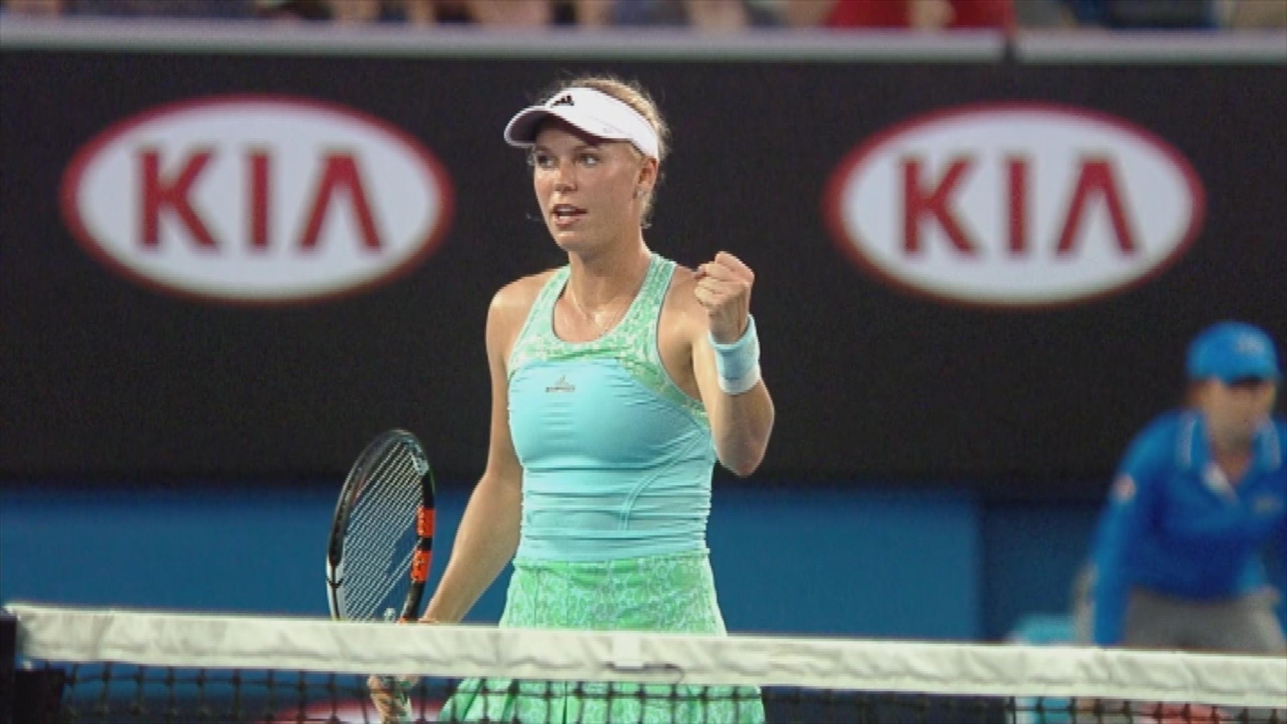 Caroline Wozniacki, çeyrek finale yükseldi Caroline Wozniacki, çeyrek finale yükseldi